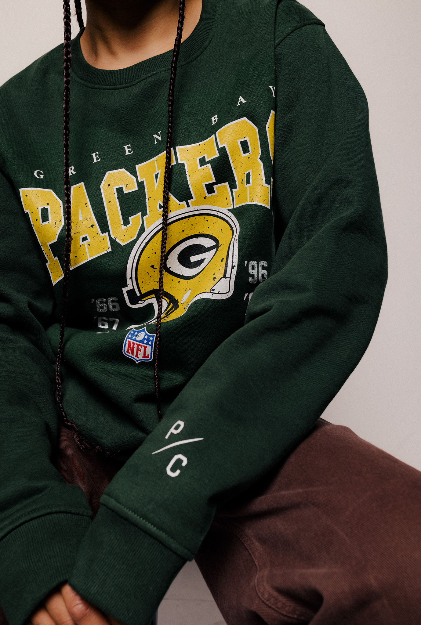 Pull ras du cou vintage des Packers de Green Bay - Vert forêt