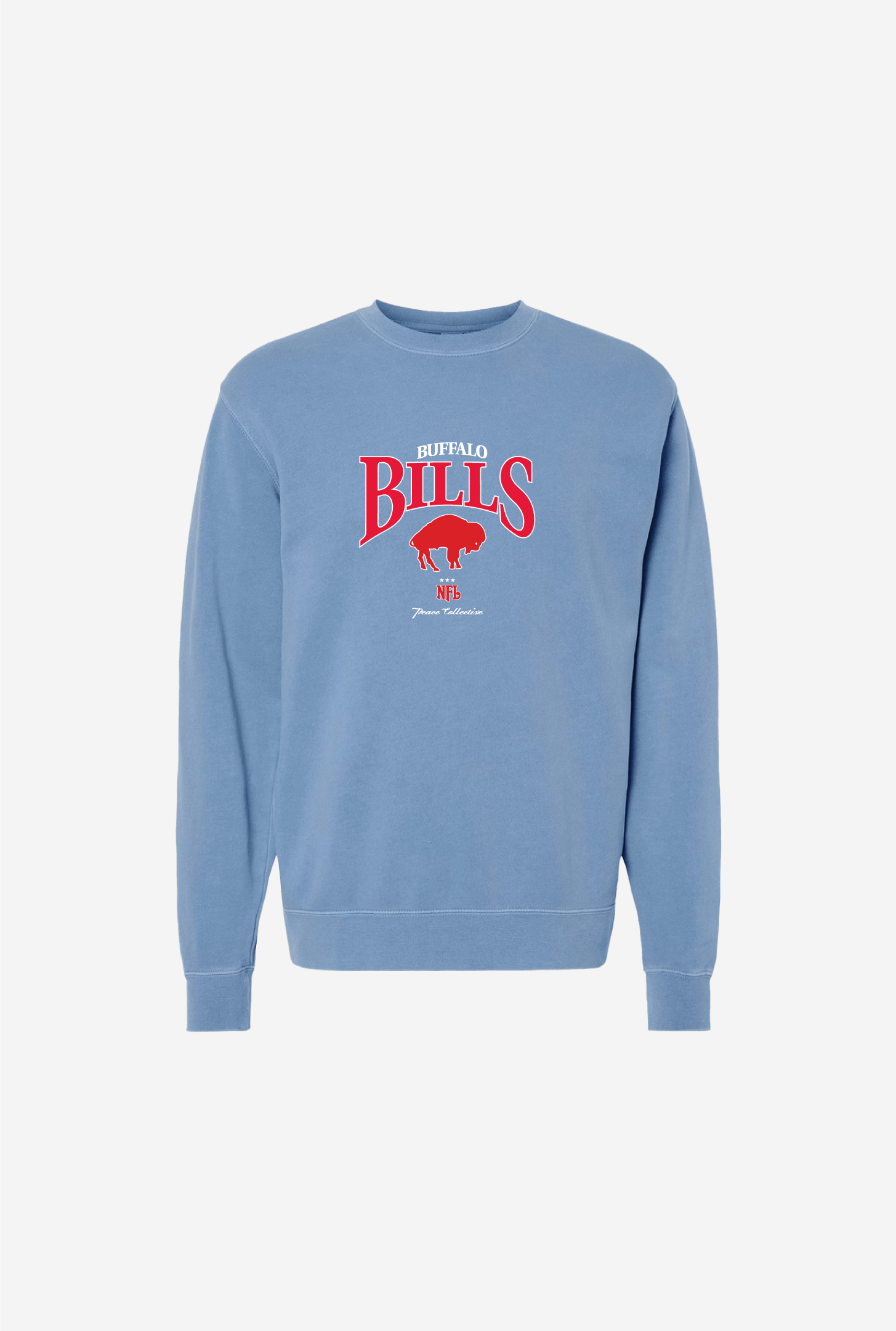Buffalo Bills Vintage Embroidered Crewneck - Blue