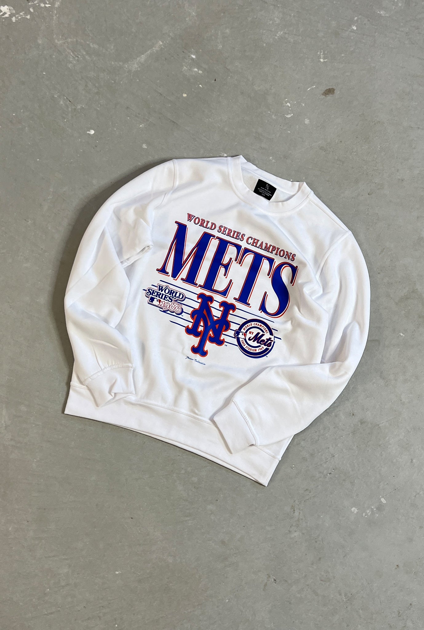 New York Mets Throwback Crewneck - White