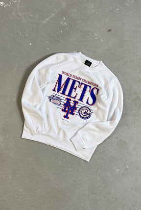 New York Mets Throwback Crewneck - White