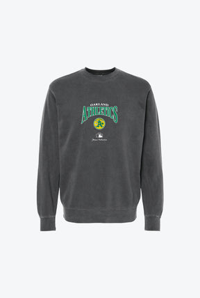 Oakland Athletics Pigment Dye Crewneck - Black