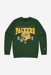 Pull ras du cou vintage des Packers de Green Bay - Vert forêt