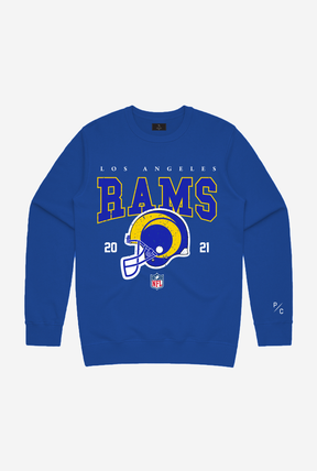 Pull ras du cou vintage des Los Angeles Rams - Royal