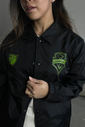 Veste d'entraîneur Essentials des Seattle Sounders FC - Noir