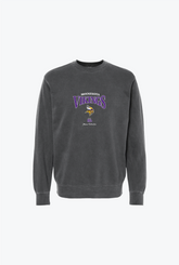 Minnesota Vikings – Rundhalsausschnitt mit Vintage-Stickerei – Schwarz