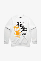 Utah Jazz Maskottchen Rundhalspullover - Weiß